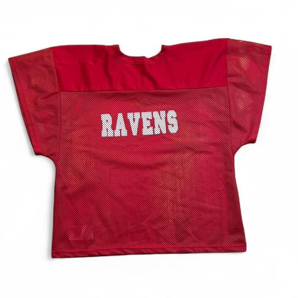Vintage Ravens Russell-athletic Men's Red mesh jersey